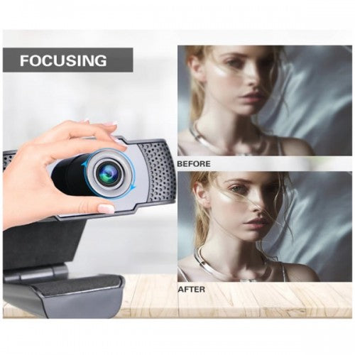USB Webcam 1080P PC Camera with Mic and clip (Win/IOS)