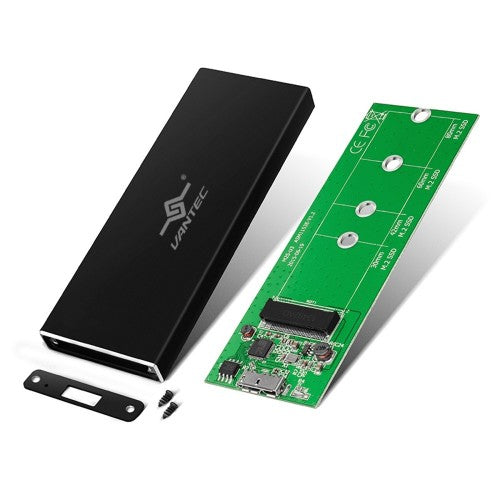 Vantec NexStar SX M.2 SATA SSD to USB3.0 Enclosure Box (NST-M2STS3-BK)
