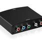HDMI to Component YPbPr Adapter + R/L Audio Converter with power supply, Support 1080P 60Hz