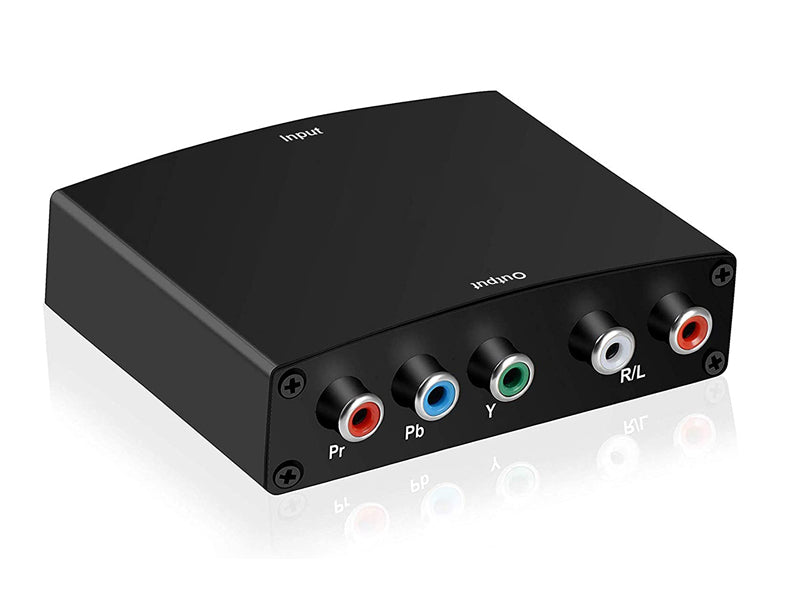 HDMI to Component YPbPr Adapter + R/L Audio Converter with power supply, Support 1080P 60Hz