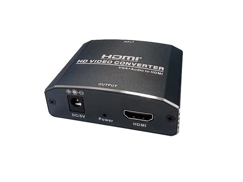 VGA + 3.5mm Audio to HDMI Converter with Power Adapter