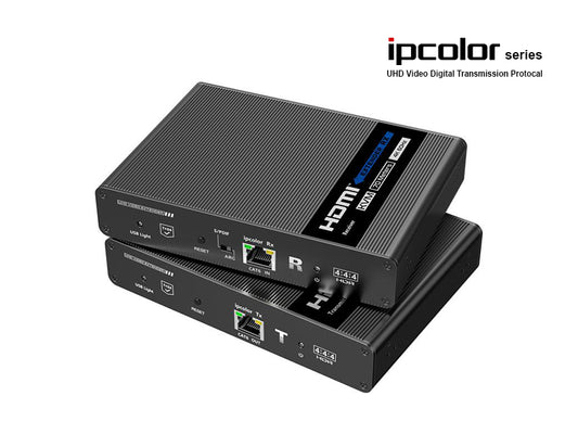 LKV676KVM 4K@60Hz HDR10 Zero latency ipcolor technology, HDMI2.0 point to point extender over Single CAT6/6A/7 Cable up to 70M, With KVM Function_Transmitter and Receiver Kit
