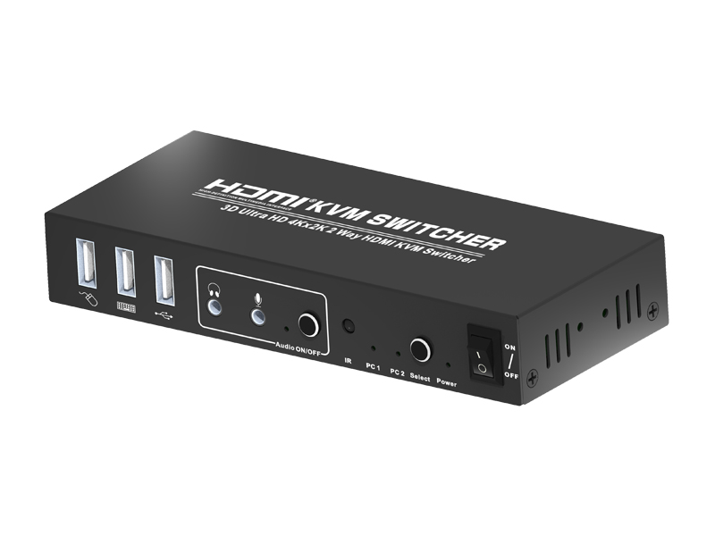 3D Ultra HD 4KX2K@30Hz HDMI V1.4 2-Port KVM Switch