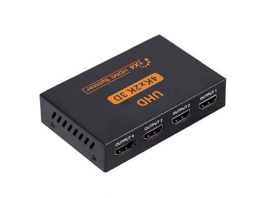 1×4 HDMI Splitter – 4K x 2K Ultra HD – 4 Ports Output_Black color