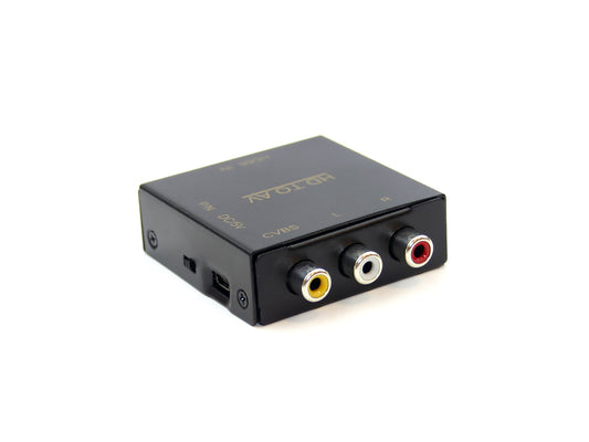 HDMI to RCA 1080P HDMI to AV RCA CVBs Video Audio Converter Adapter Supporting PAL/NTSC with USB Charge Cable