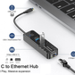 QGeeM TYPE-C to Ethernet 2.5G Adapter,4-in-1 USB C Hub Multiport Adapter, Full Function USB C Compatible with Thunderbolt 3/4,100W Power Delivery