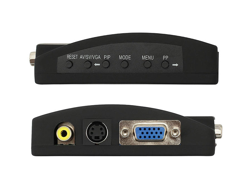 RCA Composite AV S-Video to VGA Converter Box CCTV DVR PC Laptop to TV Projector VGA Input to VGA Output Video Converter Adapter
