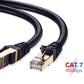 Speedex 75FT Cat 7 High-Speed 10 Gigabit Ethernet Patch Internet Shielded Cable - Black