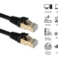 Speedex 75FT Cat 7 High-Speed 10 Gigabit Ethernet Patch Internet Shielded Cable - Black