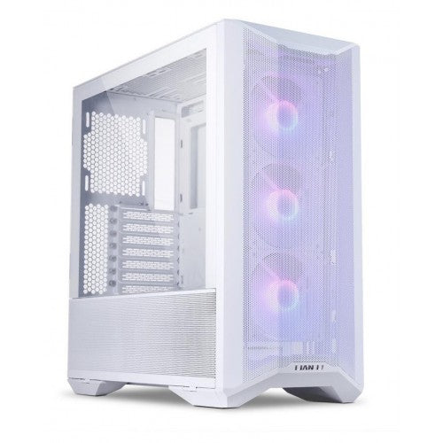 (ARGB) Lian Li Lancool II MESH RGB USB-C Tempered Glass ATX/E-ATX Mid-Tower Case - Snow White