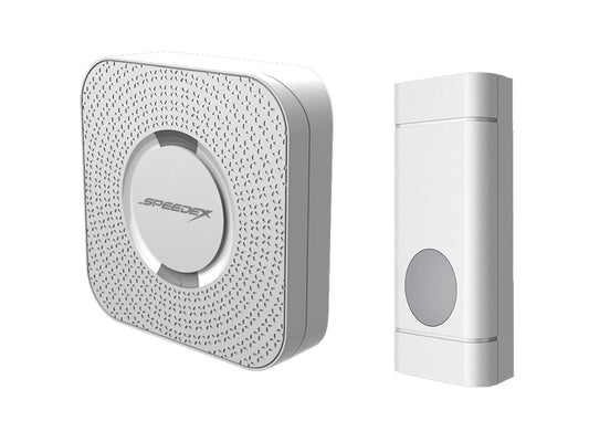 Speedex Wireless Doorbell 52 ringtones, Waterproof Door bell Transmitter & Receiver Kit_White color