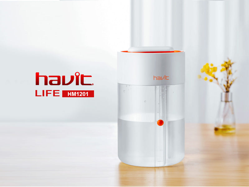 (New) Havit 1L Upper-Inlet Mist Humidifier build-in aromatherapy box and light mode