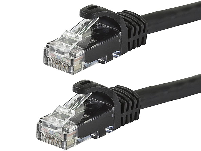 100Ft RJ45 Cat6 550MHZ Black FT4/CMR, Molded Patch Cable, Male to Male