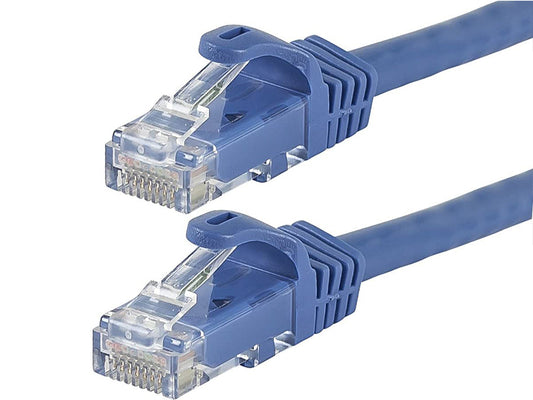 100Ft RJ45 Cat6 350MHZ Blue FT4/CMR, Molded Patch Cable, Male to Male