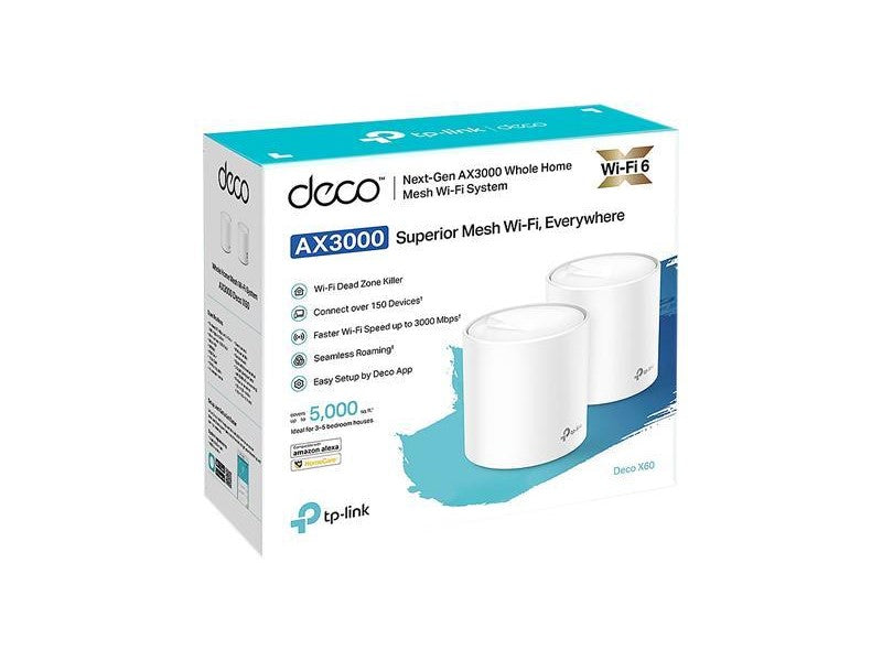 AX3000 Whole Home Mesh WiFi System. Wi-Fi 6 Speed & Coverage 2-pack