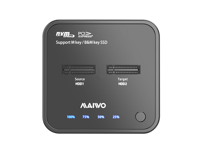 Maiwo K3016P USB3.2 Gen2 (10gbps)Type-C Docking Station/Duplicator for M.2 NVMe SSD_Black