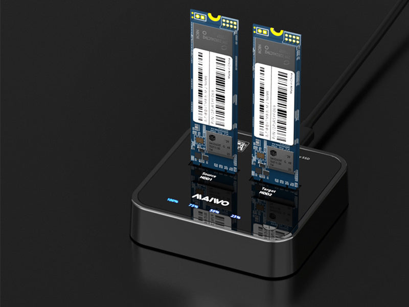 MAIWO K3016SG2 USB3.1 Gen2(10Gbps)Type-C Docking station/Duplicator for M.2 SATA SSD_Black