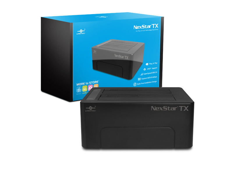 Vantec TX NST-D428S3-BK Dual Bay 2.5 inch/3.5 inch USB3.0 hard drive dock
