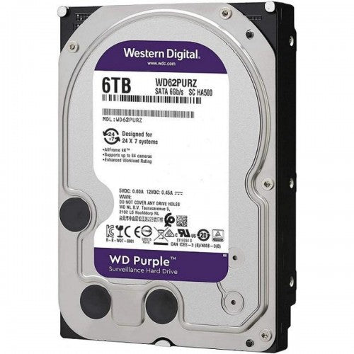 Western Digital 6TB WD Purple Surveillance Internal Hard Drive - WD63PURZ