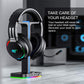 havit RGB Dual Balance Headphone Stand with 2 USB Ports, Desktop Headset Stand Durable Gaming Headphones Holder for PC Gamer Headphone Accessories_Black