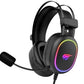 Havit H2016D 3.5mm Jack+USB power 50mm drive Stereo Surround Sound Gaming Headset with LED light and HD Mic_Black color