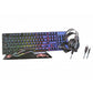 Ovleng JP63 4-in-1 Gaming Combo Set: Wired Keyboard, Mouse, Headset and Mouse Pad
