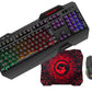 Marvo 3-in-1 Wired Rainbow Backlight gaming keyboard + Mouse + Mouse Pad Combo Set