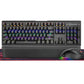 Marvo 3-in-1 Advanced Black Switch Mechanical LED Lighting 104 Gaming keyboard + RGB Lighting 6400DPI Gaming mouse + PU Leather Wrist + Large High-density Mousepad Combo Set