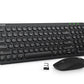 VicTsing PC238 2.4G Wireless Compact Ultra Slim Keyboard and Mouse Combo Set, Noise Reduction, 4 Separate Multimedia Keys_Black color