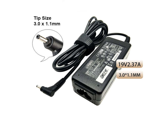 Acer OEM AC Adapter Charger 19V 2.37A 45W 3.0 X 1.1mm