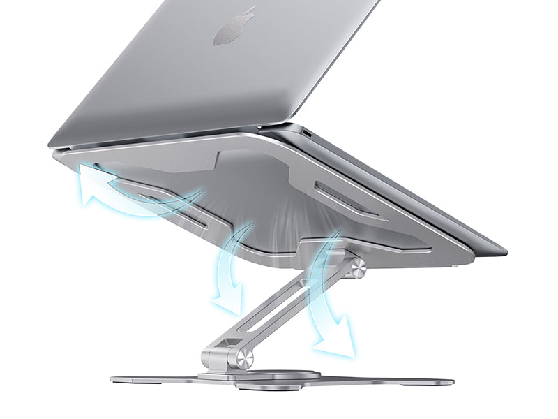 Aluminum Alloy Laptop and Tablet Stands Up to 17.3 inch with 360 Degree Rotation and Cooling Foldable Adjustable Stand L43