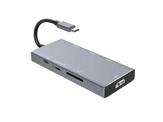 Havit H408 5-in-1 Type-C to 3xUSB3.0+HDMI+PD+SD+MicroSD Multiple interface extension Hub Adapter