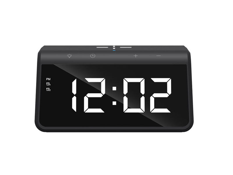 Havit W320 fast 15W QI Wireless charging with alarm clock and ambient light multifunction_Black