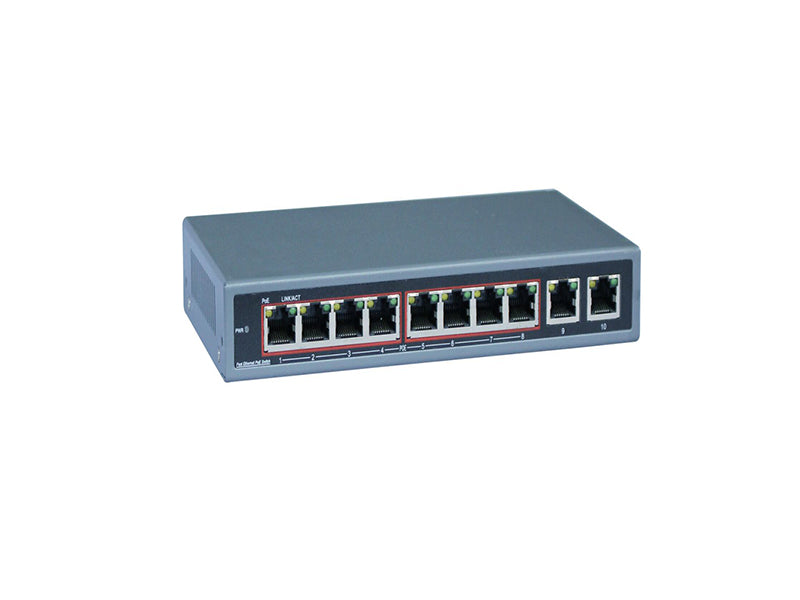 Speedex 8 RJ-45 10/100M With 8 POE and 2 10/100/1000mbps ports /UL listed 60W power adapter