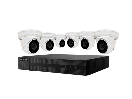 Hikvision EKI-K82T46 8-Channel 8MP PoE NVR with 2TB HDD & 6 4MP Night Vision Turret Cameras Kit