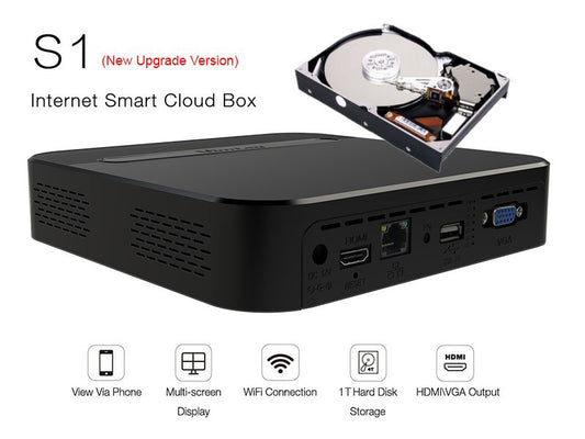 Vimtag Storage Cloudbox with 1TB HDD, Support up to 8 x 5MP IPC Stream, HDMI/VGA Output