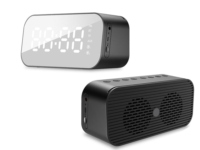 Havit M3 Wireless Bluetooth v5.0 Speaker LED Display with Alarm Clock, Radio,TF Card_Black