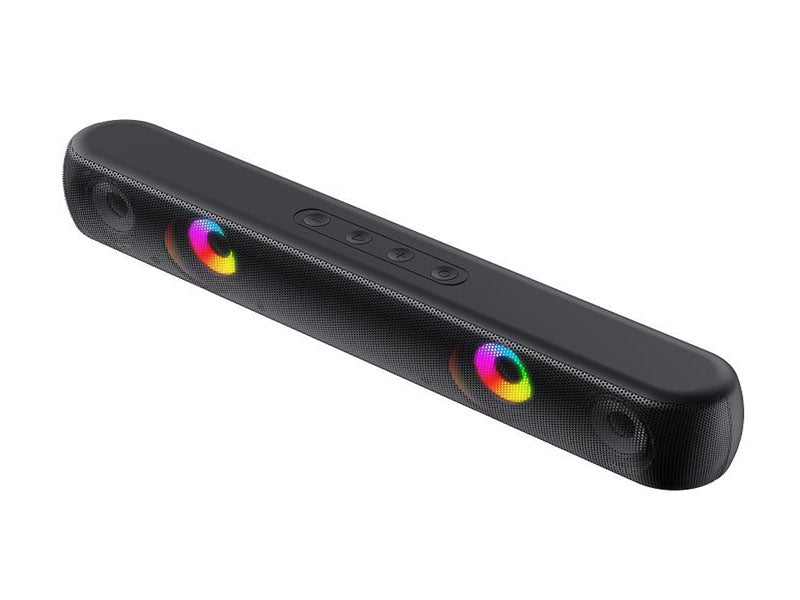 Havit SK854BT Portable RGB Multi-color Wireless Bluetooth v5.0 10W Soundbar Desktop Speaker_Black