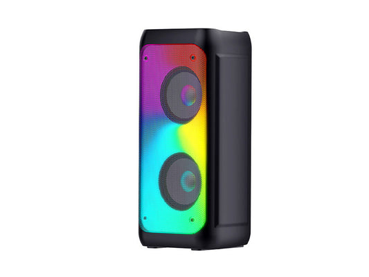 Havit SQ130BT RGB Lights Super Bass Luminous Outdoor 4 inch x 2 Audio Bluetooth V5.0 portable 10W Party Wireless Plaza Speaker_Black