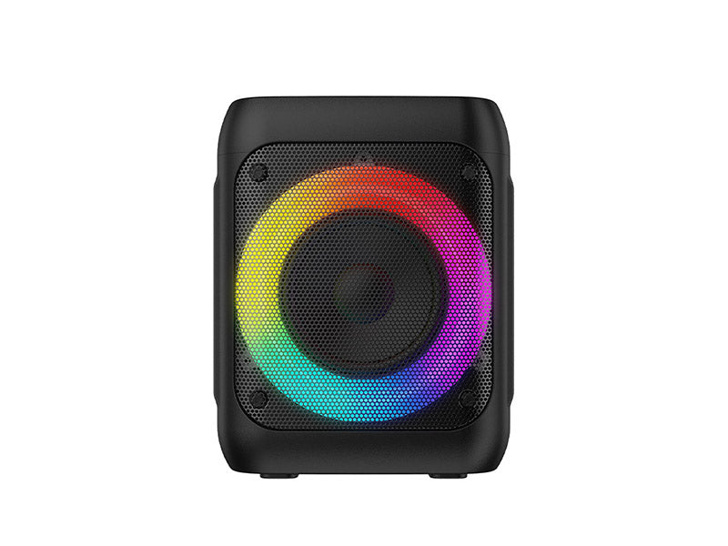 Havit SQ133BT Wireless Bluetooth V5.0, Outdoor Bright RGB Lighting 8W, 4 inch Sound Box Speaker_Black