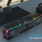 HP 3D Surround PC Soundbar 3.5mm +USB powered with RGB Backlight for Laptop PC TV