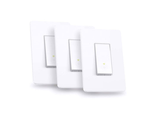 Kasa Smart Single Pole Dimmer Switch by TP-Link (HS220P3)- Neutral Wire and 2.4GHz Wi-Fi Connection Required, Dimmer Light Switch for LED Lights, Works with Alexa and Google Home, UL Certified, 3-Pack