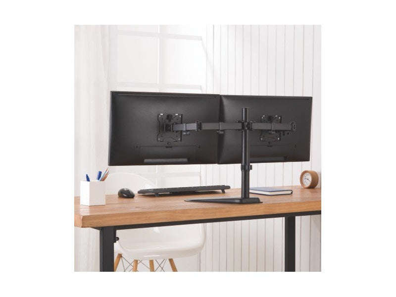Dual Monitors 17-32 inch economical Steel Articulating Monitor stand_Black