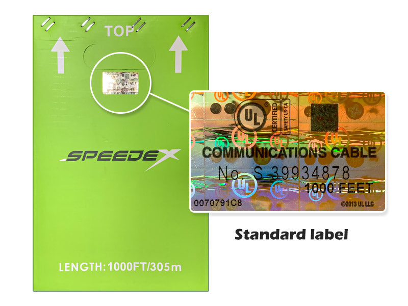 Speedex CAT5e CMR/FT4 (350 Mhz) 1000Ft Network Cable - Blue