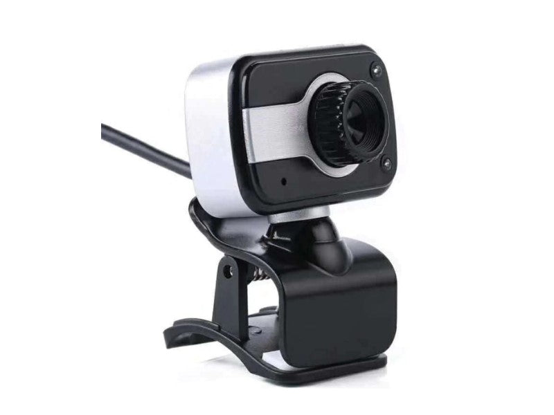 USB 640x480 Webcam with Mic phone, 2 lights, stand & clip available for PC_BlackID: WCAM-PC-USB-640X480-2 LED